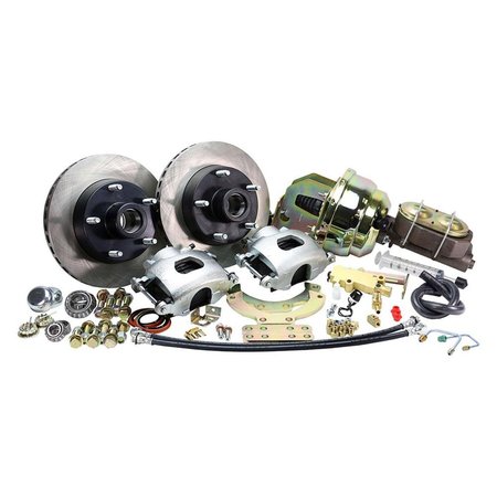 MASTER POWER BRAKES Master Power Brakes DB1551P 5 x 4.5 & 5 x 5.5 in. Bolt Circle Legend Series V2.0 Front Disc Brake Kit for 1968-1972 Ford F100 Pickup DB1551P